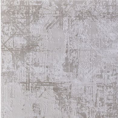 HomeRoots Rectangle Abstract Polypropylene Area Rug