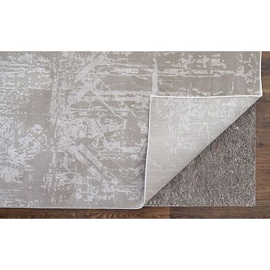 HomeRoots Rectangle Abstract Polypropylene Area Rug