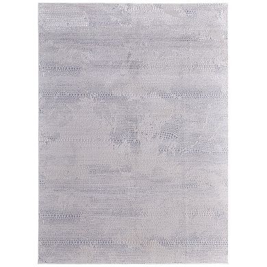 HomeRoots Rectangle Abstract Polypropylene Area Rug