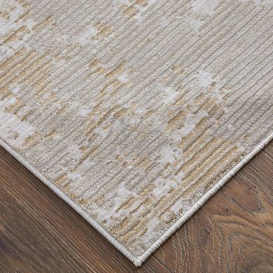 HomeRoots Rectangle Abstract Polypropylene Area Rug