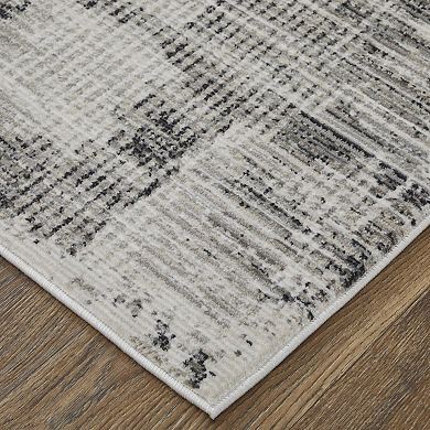 HomeRoots Rectangle Abstract Polypropylene Area Rug