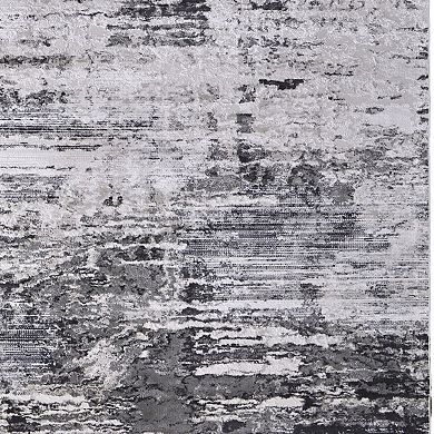 HomeRoots Rectangle Abstract Polypropylene Area Rug