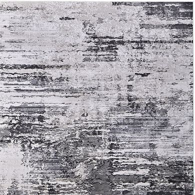 HomeRoots Rectangle Abstract Polypropylene Area Rug