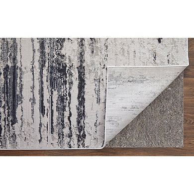HomeRoots Rectangle Abstract Polypropylene Area Rug