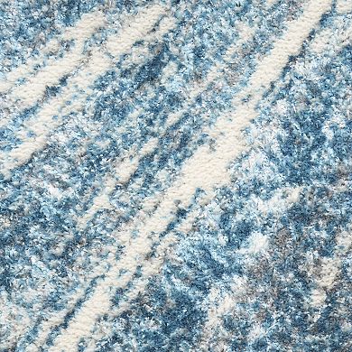 HomeRoots Rectangle Abstract Polyester Area Rug