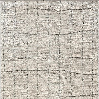 HomeRoots Runner Abstract Polypropylene, Polyester Area Rug