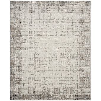 HomeRoots Rectangle Abstract Polypropylene Area Rug