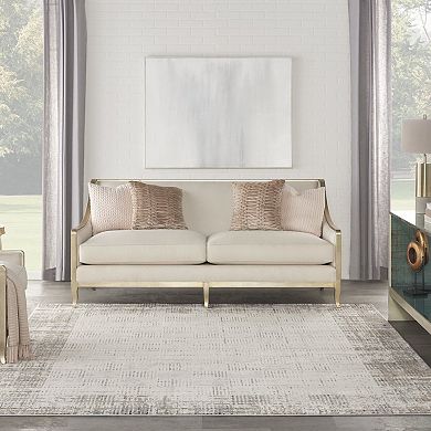 HomeRoots Rectangle Abstract Polypropylene Area Rug