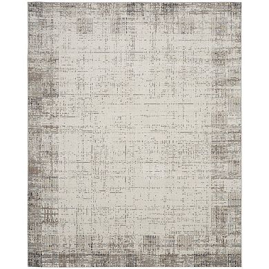 HomeRoots Rectangle Abstract Polypropylene Area Rug