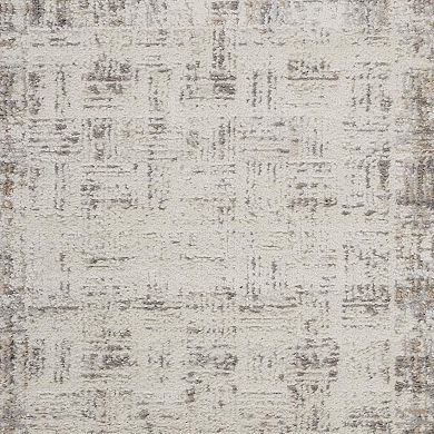 HomeRoots Rectangle Abstract Polypropylene Area Rug