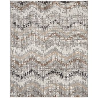 HomeRoots Rectangle Abstract Polypropylene Area Rug