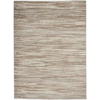 HomeRoots Rectangle Abstract Polypropylene Area Rug