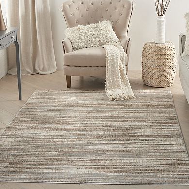 HomeRoots Rectangle Abstract Polypropylene Area Rug