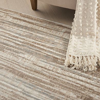 HomeRoots Rectangle Abstract Polypropylene Area Rug
