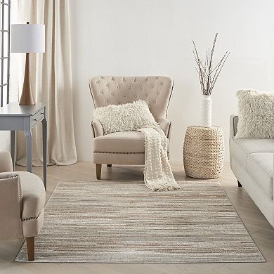 HomeRoots Rectangle Abstract Polypropylene Area Rug