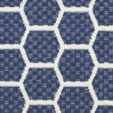 HomeRoots Rectangle Abstract Polyester Area Rug