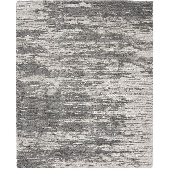 HomeRoots Rectangle Abstract Polyester Area Rug