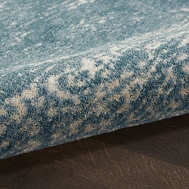 HomeRoots Rectangle Abstract Polyester Area Rug