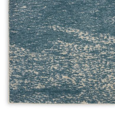 HomeRoots Rectangle Abstract Polyester Area Rug
