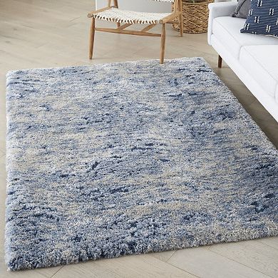 HomeRoots Rectangle Abstract Polyester Area Rug