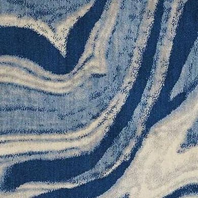 HomeRoots Rectangle Abstract Polyester Area Rug