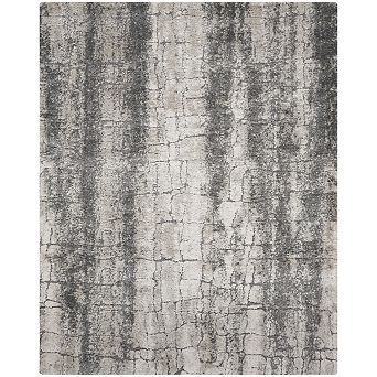 HomeRoots Rectangle Abstract Polyester Area Rug