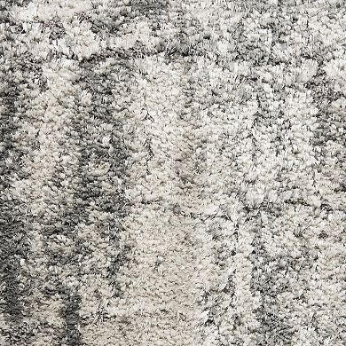 HomeRoots Rectangle Abstract Polyester Area Rug
