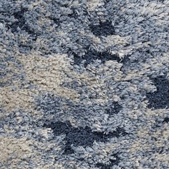 HomeRoots Rectangle Abstract Polyester Area Rug
