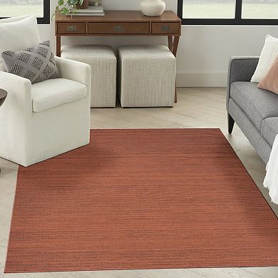 HomeRoots Rectangle Abstract Polyester Blend Area Rug