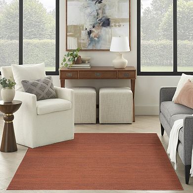HomeRoots Rectangle Abstract Polyester Blend Area Rug