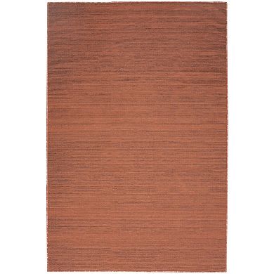 HomeRoots Rectangle Abstract Polyester Blend Area Rug