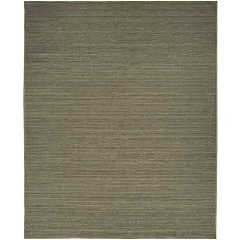 HomeRoots Rectangle Abstract Polyester Blend Area Rug