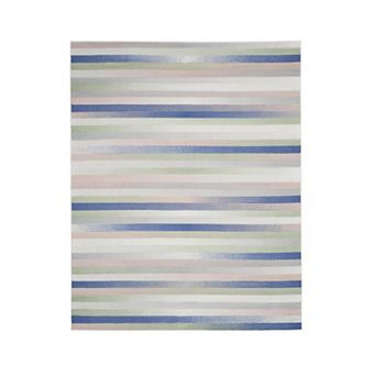 HomeRoots Rectangle Abstract Polypropylene Area Rug