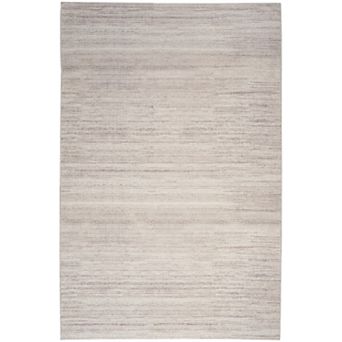 HomeRoots Rectangle Abstract Polyester Blend Area Rug