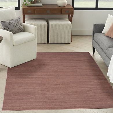 HomeRoots Rectangle Abstract Polyester Blend Area Rug