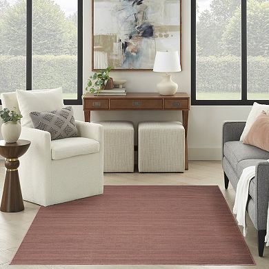 HomeRoots Rectangle Abstract Polyester Blend Area Rug