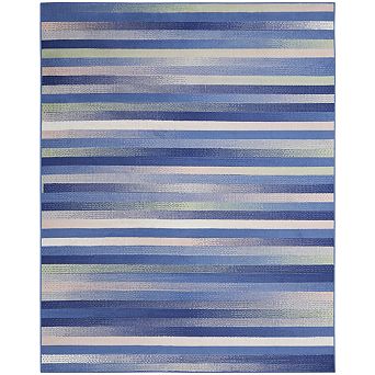 HomeRoots Rectangle Abstract Polypropylene Area Rug