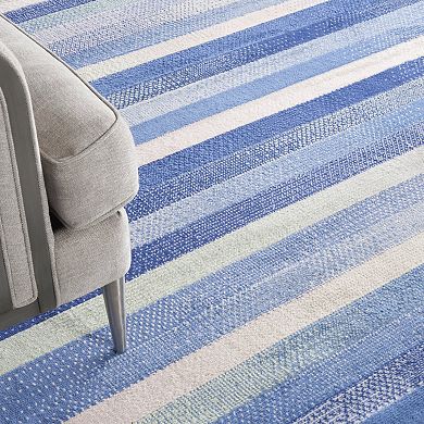 HomeRoots Rectangle Abstract Polypropylene Area Rug
