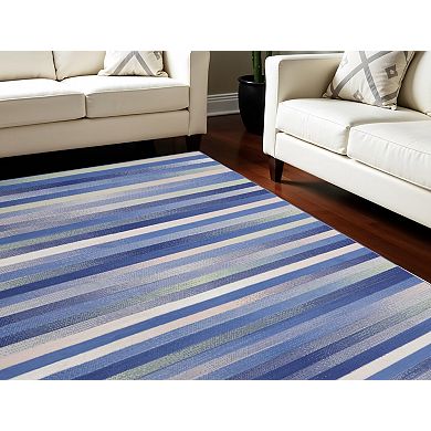 HomeRoots Rectangle Abstract Polypropylene Area Rug