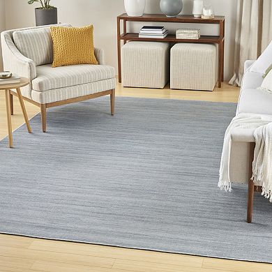 HomeRoots Rectangle Abstract Polyester Blend Area Rug