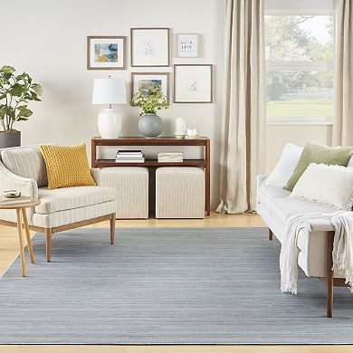 HomeRoots Rectangle Abstract Polyester Blend Area Rug