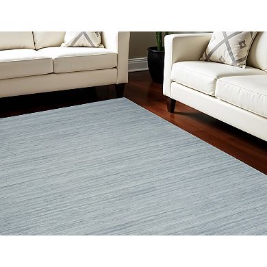 HomeRoots Rectangle Abstract Polyester Blend Area Rug