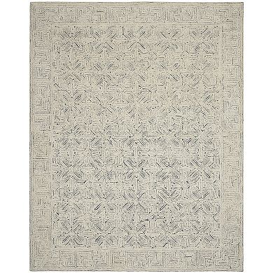 HomeRoots Rectangle Abstract Wool Area Rug