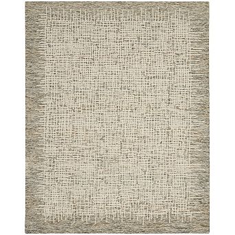 HomeRoots Rectangle Abstract Wool Area Rug