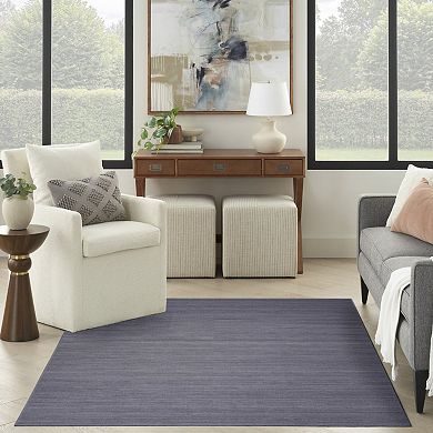 HomeRoots Rectangle Abstract Polyester Blend Area Rug