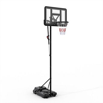 Portable Basketball Hoop 44 in Shatterproof Backboard 7.5-10FT Adjustable with Fillable Base Wheels
