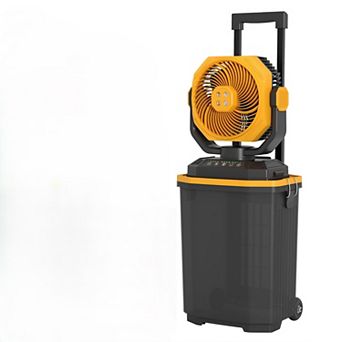 4 Gallon Portable Misting Fan 30000mAh Rechargeable Oscillating Cooler with Remote&Wheels for Patio
