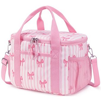Corduroy Lunch Bag Tote Shoulder Wide-open