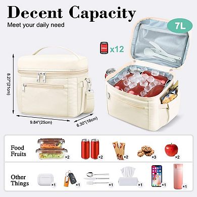 Insulated Leak-proof Lunch Cooler Bag Portable Lightweight