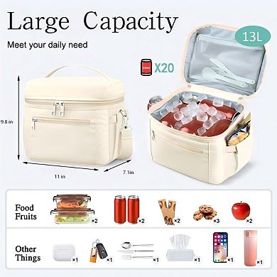 Insulated Leakproof Lunch Cooler Bag Work Picnic Travel